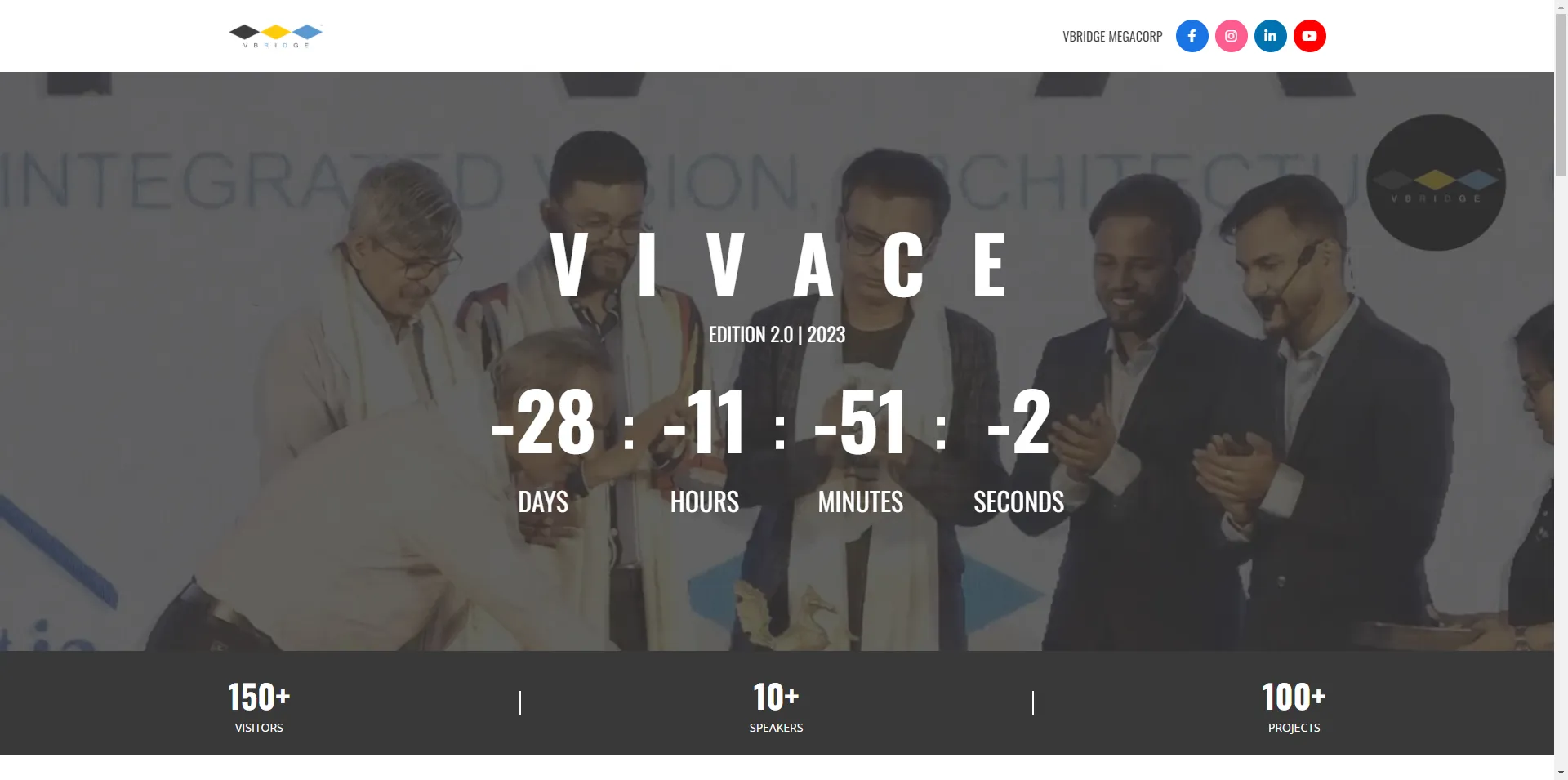  Alienity Technologies' Porfolio Featuring Website for vivace event of Vbridge Megacorp